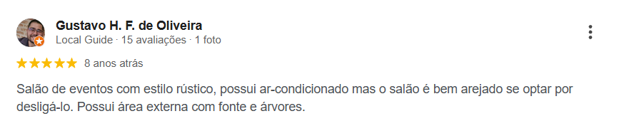 Avaliação de Cliente